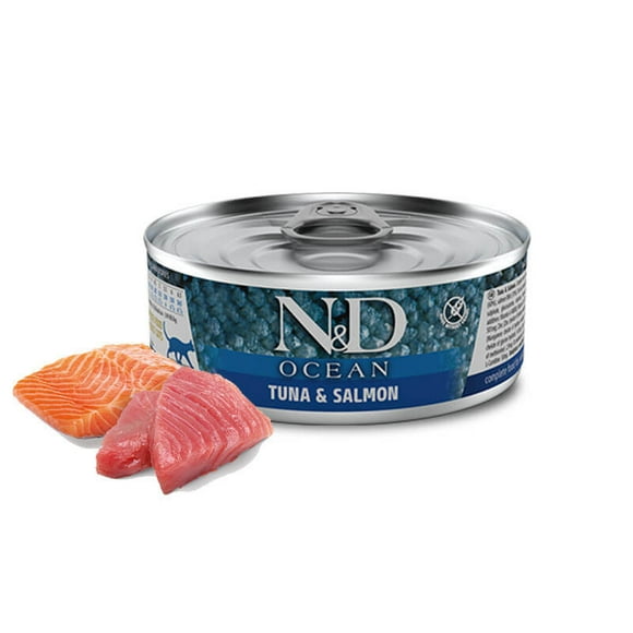 N&D Lata Ocean Feline Tuna & Salmon de 80 g