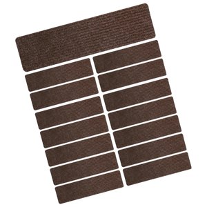 Magideal - 15X Peldaños Para Escaleras, Alfombrillas Para Escaleras, Peldaños Para Escalones De Madera, Empuñaduras Antideslizantes Para Escaleras Café