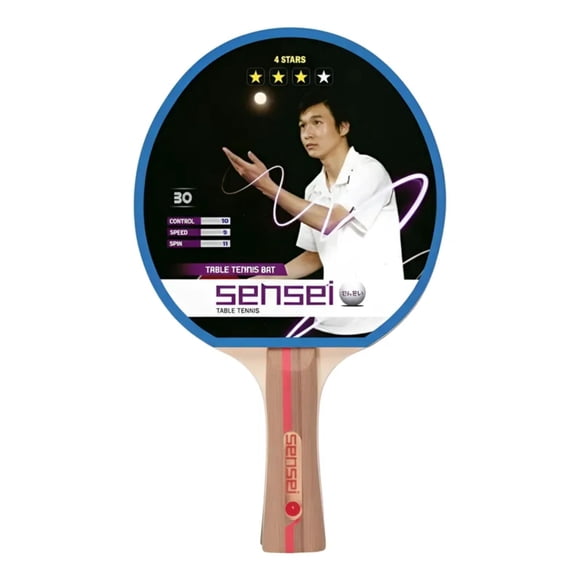 Paleta Ping Pong Sensei 4 Estrellas con Funda Tenis Mesa