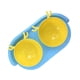 thumbnail image 2 of Cuencos Dobles Para Gatos Para Comida Y Agua Contenedor De Comida Inclinado Elevado Cuencos Para Perros Azul Y Amarillo, 2 of 5