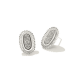 thumbnail image 2 of Aros Kendra Scott Baguette Ellie Silver Stud Earrings In Platinum Drusy, 2 of 2