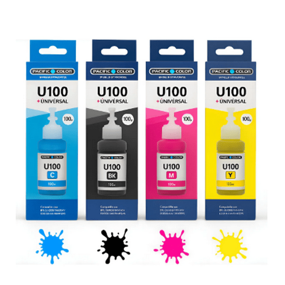 Pack Tinta Universal Para Hp Canon Epson Brother Lexmark Negro Cyan Magenta Yello