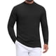 thumbnail image 1 of Suéter de Cuello Alto Simulado de Hombre con Costillas Manga Larga Pulóver Suéteres Casuales S Negro, 1 of 6