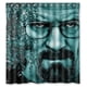 thumbnail image 1 of Cortina de ducha de Heisenberg con diseño de Breaking Bad, juego de cortinas de baño con ganchos, tamaño 66 x 72 pulgadas, 1 of 3