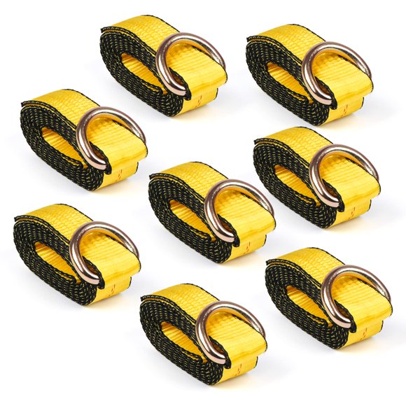 Correa de carga ZEULI 5 cm × 2,4 m, paquete de 8, anillo en D