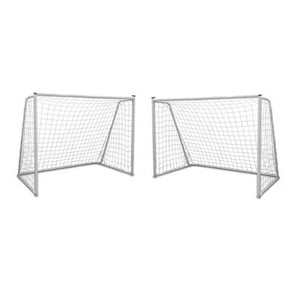 Auckland Outdoor - Pack 2 Arcos Futbol Metalico Fierro Niño Red 200X150 Cm Blanco
