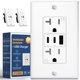 thumbnail image 1 of Enchufe Amico 6.0A USB (2 unidades) 2C+1A 20 A blanco, 1 of 8