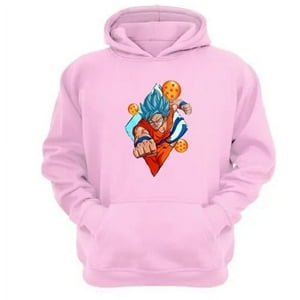 Genérico - Polerón Canguro Goku Rosa Talla Xs Unisex
