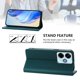 thumbnail image 3 of Funda Billetera con Soporte para Xiaomi Redmi 13 4G/5G Bloqueo RFID Plegable Verde oscuro, 3 of 6