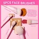 thumbnail image 2 of Set de brochas de maquillaje Jessup Pink, 14 piezas, veganas T495, con caja, 2 of 6