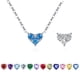 thumbnail image 1 of Collar HESHPAWS S925 Sterling Silver Doble Faz Corazón con Zirconia 5A Plateado, 1 of 3