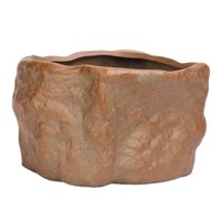 Magideal - Macetas De Cerámica Soportes De Plantas Maceta De Forma De Piedra Duradera Con Orificio De Drenaje Macetas De Entrenamiento De Bonsái Para Patios De , Estilo Grande Estilo B Y Grande