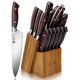 thumbnail image 1 of Juego de cuchillos DDF iohEF de 16 piezas, acero inoxidable y mango de Pakkawood, 1 of 8