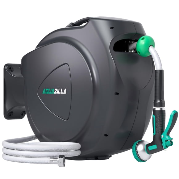 Carrete de Manguera de Jardín Retráctil AQUAZILLA 1/2 pulg x 37 m