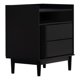 thumbnail image 1 of Mesita de noche Pemberly Row 64 cm negra de madera con 2 cajones, 1 of 5