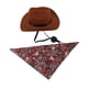 thumbnail image 5 of Sombrero De Vaquero Para Mascotas Universal Funny Western Caps Bandana Para Cumpleaños Vacaciones Vino Tinto M, 5 of 6