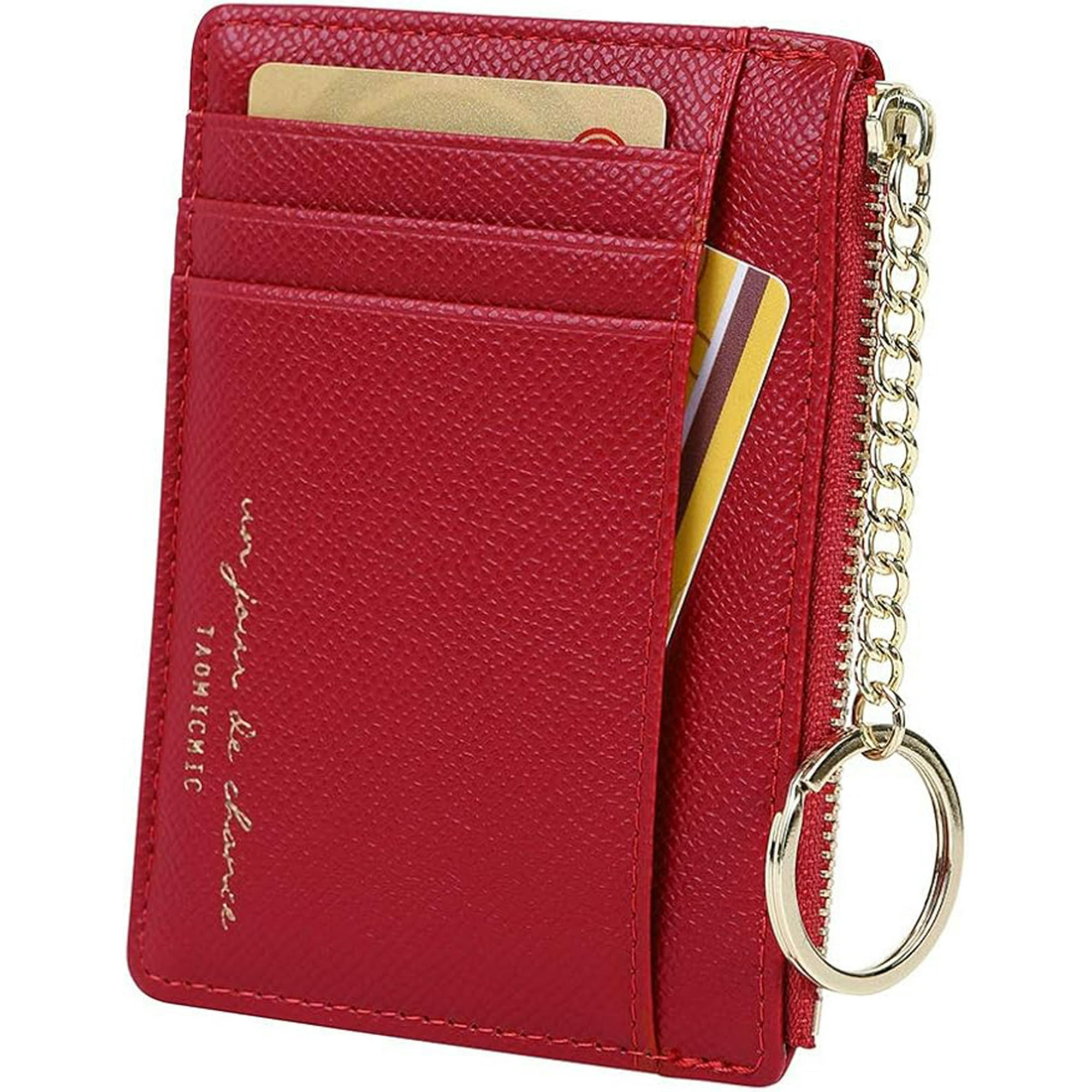 Veat00l - Bolsa De Tarjetas De Bolsillo Para 8 Tarjetas, Minimalista, Billetera De Diseño Ultradelgado, Con Llavero