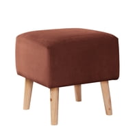 Latam Home - Pouf Burdeos Tela Velvet Chocolate