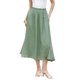 thumbnail image 4 of INSPIRE CHIC Falda Maxi de Verano para Mujer con Cintura Alta Elástica y Diseño de Línea A, Talla XS, Verde, 4 of 6