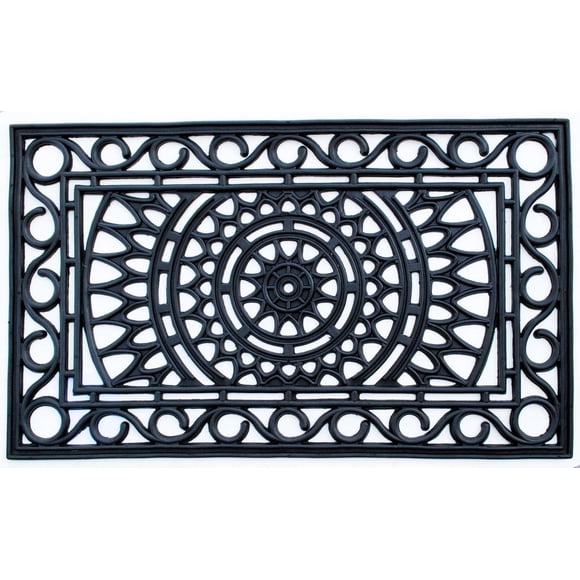 Felpudo de goma Imports Decor Sunrise White, 90 x 60 cm