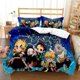 thumbnail image 1 of Hot Demon Slayer Bedding Set JapaneseBed Linen00x220 Teens Girls Full Duvet Cover Sets Bed Sheets, 1 of 5
