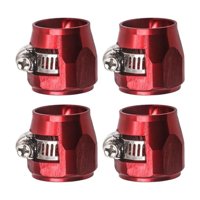 Magideal - Abrazaderas De Acabado De De 4 Piezas, Abrazadera De Tubo De Aceite Y Agua Diésel, Conectores De , Rojo An10