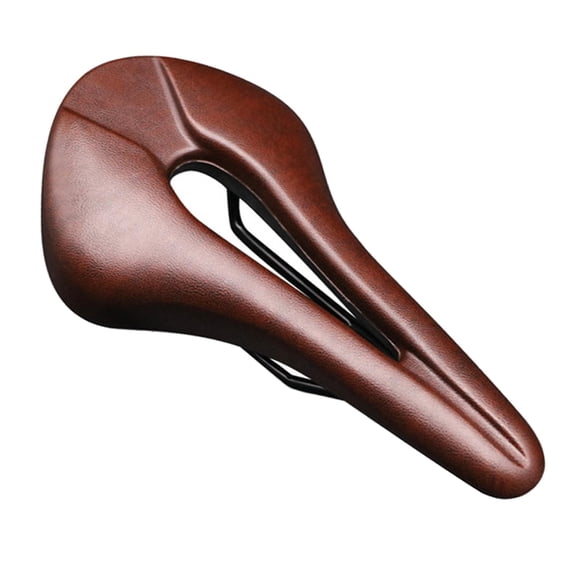 Cojín De Sillín De Bicicleta Hollow Enjoy The Ride Funda De Asiento De Bicicleta De Cuero PU Café