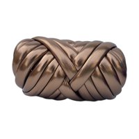 Magideal - Hilo Grueso Jumbo Longitud Del Hilo 590 Pulgadas Hilo Voluminoso Hilo De Peso Voluminoso Hilo Para La Alfombra De Almohada Que Hace Bufanda De , Oro Oro Rosa