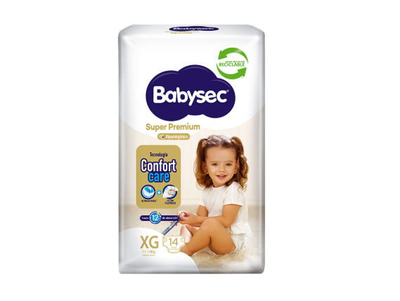 Pack X4 Pañales Babysec Super Premium Xg 56 Pañales