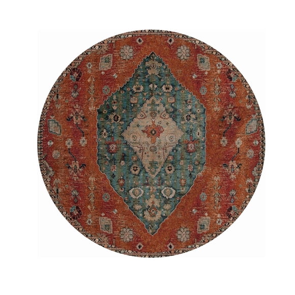 CARPET MART VINTAGE RUST REDONDA TAMANO 160X160 CMS
