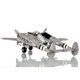 thumbnail image 2 of Escultura Antigua Artesanía Moderna Avión de Combate Bimotor de la Segunda Guerra Mundial 34x46x13 cm, 2 of 9