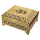 thumbnail image 3 of Caja De Baratija Con Grabado Floral Cofre Organizador Del Tesoro Recuerdo Dorado, 3 of 4