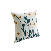 Genérico - Pack De 4 Fundas Para Cojines Sin Relleno Con Diseños Bordados Verde