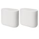 thumbnail image 1 of Botes de basura iDesign Cade ovalados de plástico para baño, paquete de 2, blancos, 1 of 5