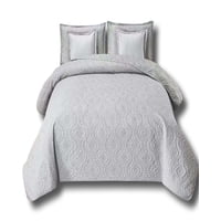 Alonso - Cubrecama 9 Piezas 2 Plazas Quilt Mas Sabanas Mas Cortina De Tela