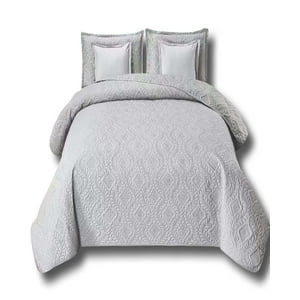 Alonso - Cubrecama 9 Piezas 2 Plazas Quilt Mas Sabanas Mas Cortina De Tela