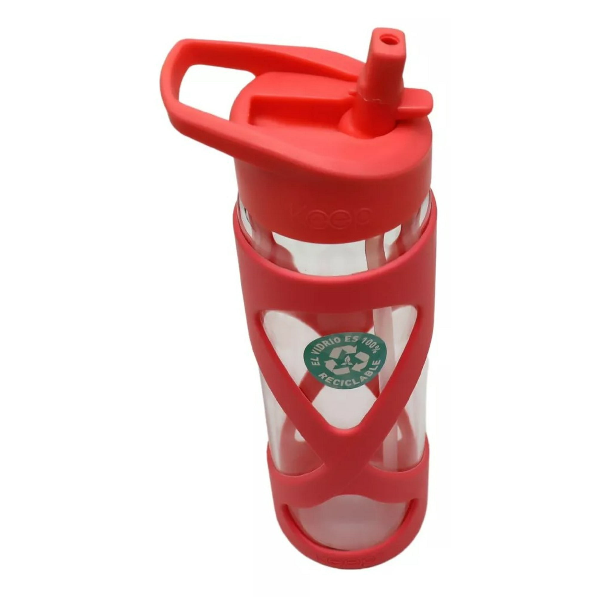 Disparo - Botella Keep Vidrio 532ml Hidratacion Deportes Outdoor Rosa