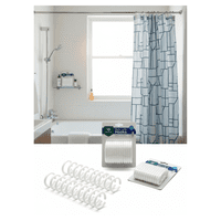 Genérico - Set De 12 Ganchos Para Cortina De Baño Blanco