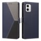 thumbnail image 4 of Cartera Plegable para Motorola Moto G73, PU Tricolor con Ranuras, Azul Oscuro, 4 of 6