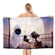 thumbnail image 1 of Wall-E Toalla de playa de secado rápido con diseño temático, regalo para mujeres y niñas, ideal para cumpleaños, fans, amantes de la música, uso en la playa o al aire libre, 78 × 160 cm, 1 of 6