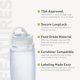 thumbnail image 4 of Botella humangear GoToob+ Pack de 3 unidades 100 ml Burdeos/Naranja, 4 of 7