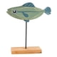 thumbnail image 2 of Adorno De Peces De Madera Adorno De Decoración Con Forma De Pez De Navidad Para Decoración De Escritorio Verde Oscuro, 2 of 5