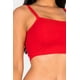 thumbnail image 4 of Saronite Top Corto de Tirantes Finos con Cuello Halter y Canalé Liso, Color Rojo Chile (para Mujer), 4 of 5