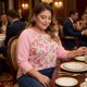 thumbnail image 2 of GRACIA Y GRANDEZA Disfraces de Halloween Blusa Floral para Mujer Tallas Grandes Cuello Redondo Manga 3/4 Raglán Top Campesino Casual 3X Rosa Claro, 2 of 8