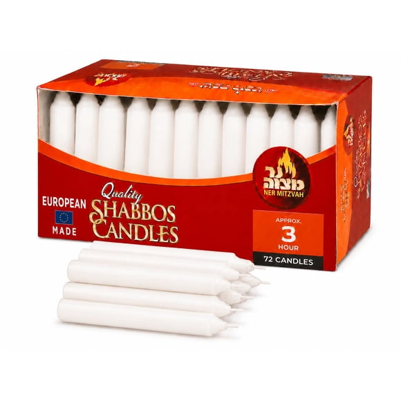 Velas Ner Mitzvah 10 cm Pack de 72 - 3 horas de combustión