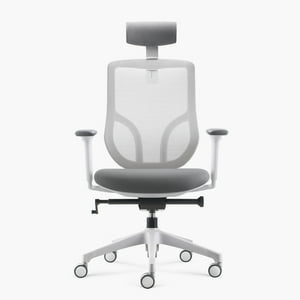 Form Office - Silla Oficina Chic Con Cabecero Gris Claro