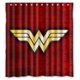 thumbnail image 1 of Cortina de ducha roja de Wonder Woman, juego de cortina de baño con ganchos, tamaño 60 x 72 pulgadas, 1 of 3