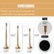 thumbnail image 2 of Portavelas Denique Juego de 3 Dorado 12/14/16 cm, 2 of 8