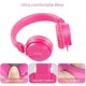 thumbnail image 2 of Auriculares gorsun Kids estéreo ligeros con cable rosa, 2 of 6