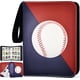 thumbnail image 1 of Carpeta para tarjetas de béisbol Welcomeella de 900 bolsillos con cierre y anillas de 3 aros, 1 of 6